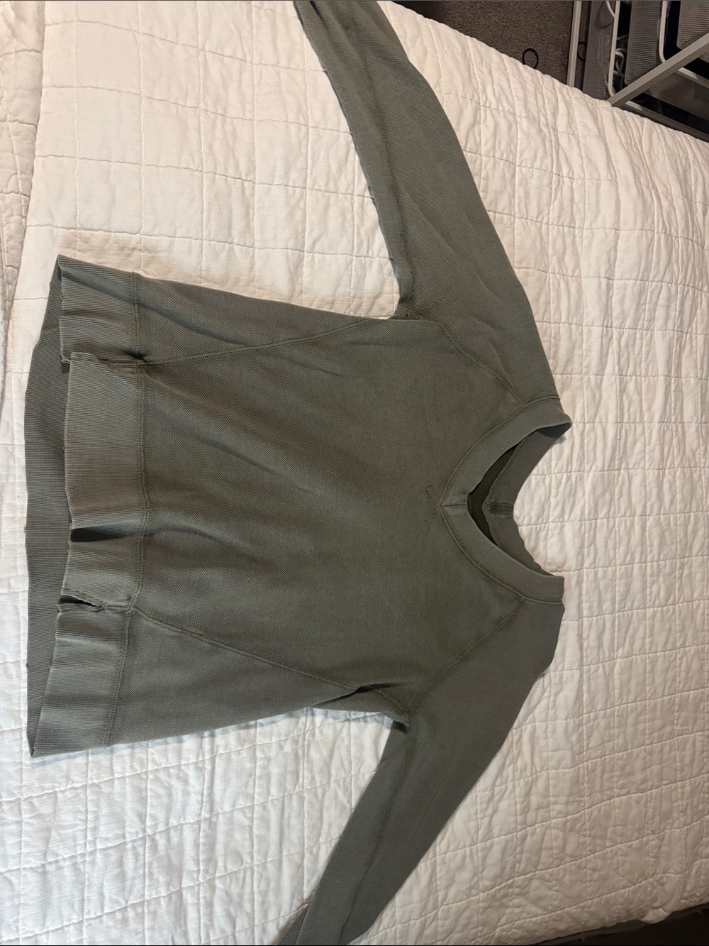 aerie Olive Green Scoop Neck Pullover Sweater